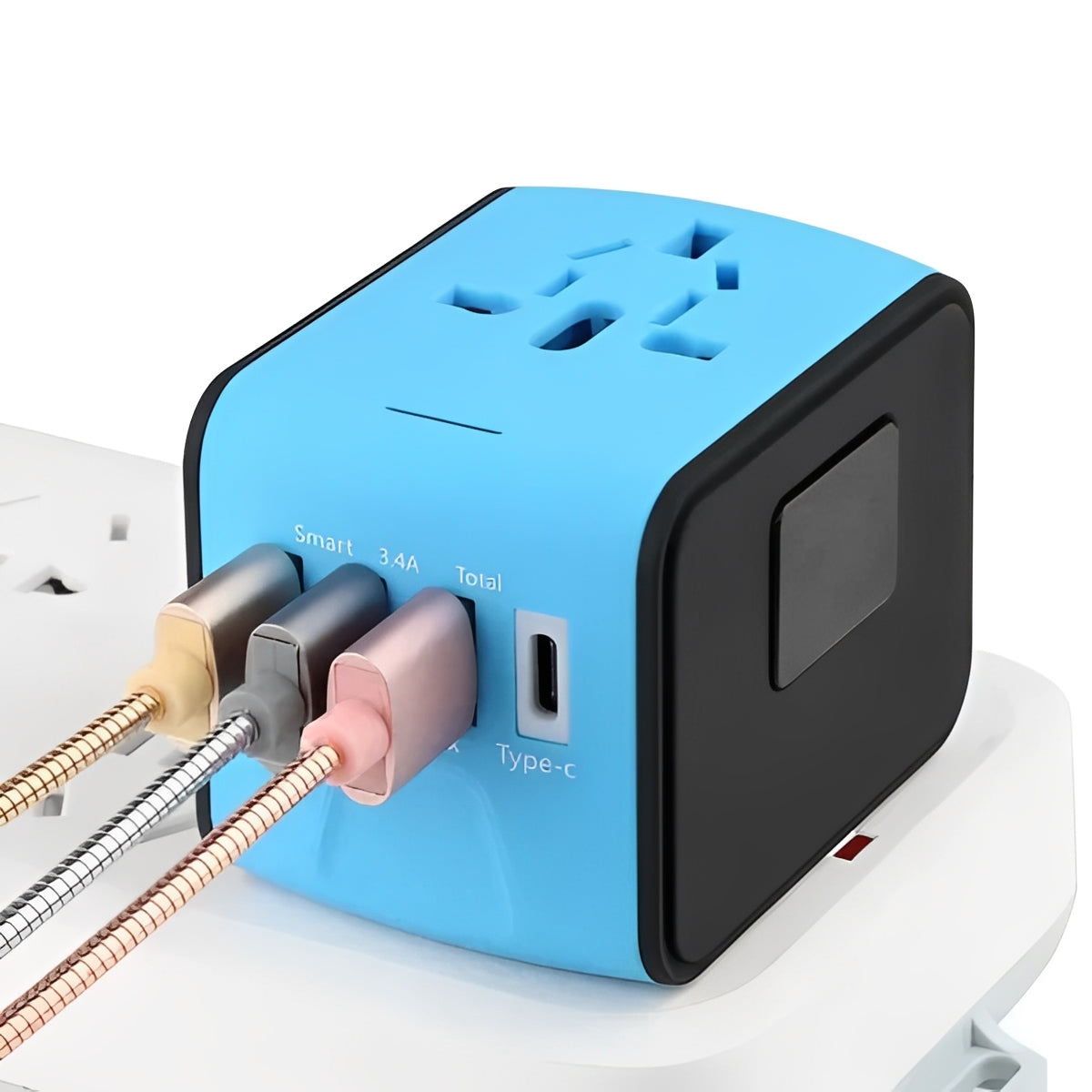 International Travel Plug with USB Charger Ports