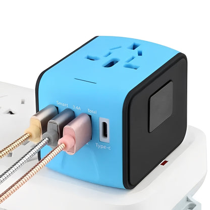 International Travel Plug with USB Charger Ports