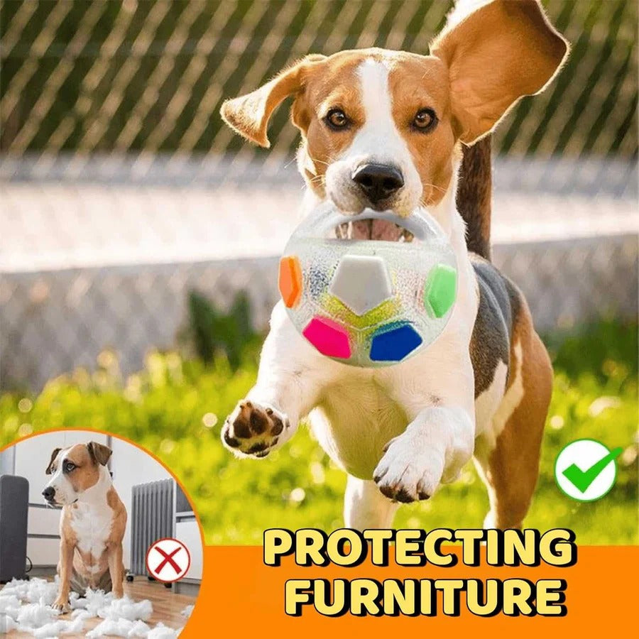 Durable Dog Rubber Football Toy with Treat Dispenser
