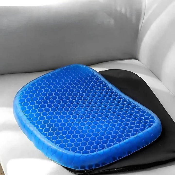Honeycomb Gel Seat Pad for Coccyx Relief and Spinal Alignment in Office Chair Car Wheelchair