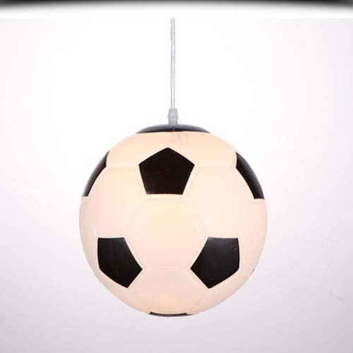 Kids Sports Flush Mount Light 12-Inch Dimmable LED Glass Fixture Basketball Football Theme Bedroom Playroom Boys Girls Room Decor Overhead L
