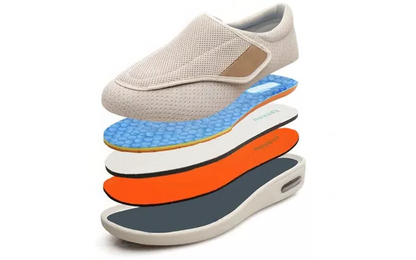 Orthopedic Sneakers Extra Wide Fit Memory Foam Cushioned Lace-Up Walking Shoes for Swollen Feet Diabetic-Friendly Athletic Footwear Unisex
