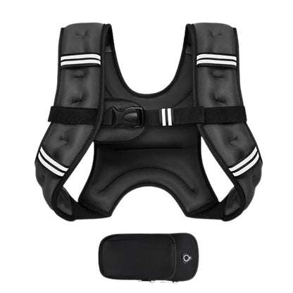 Adjustable Weighted Training Vest with Pockets and Detachable Bag - Ortekor