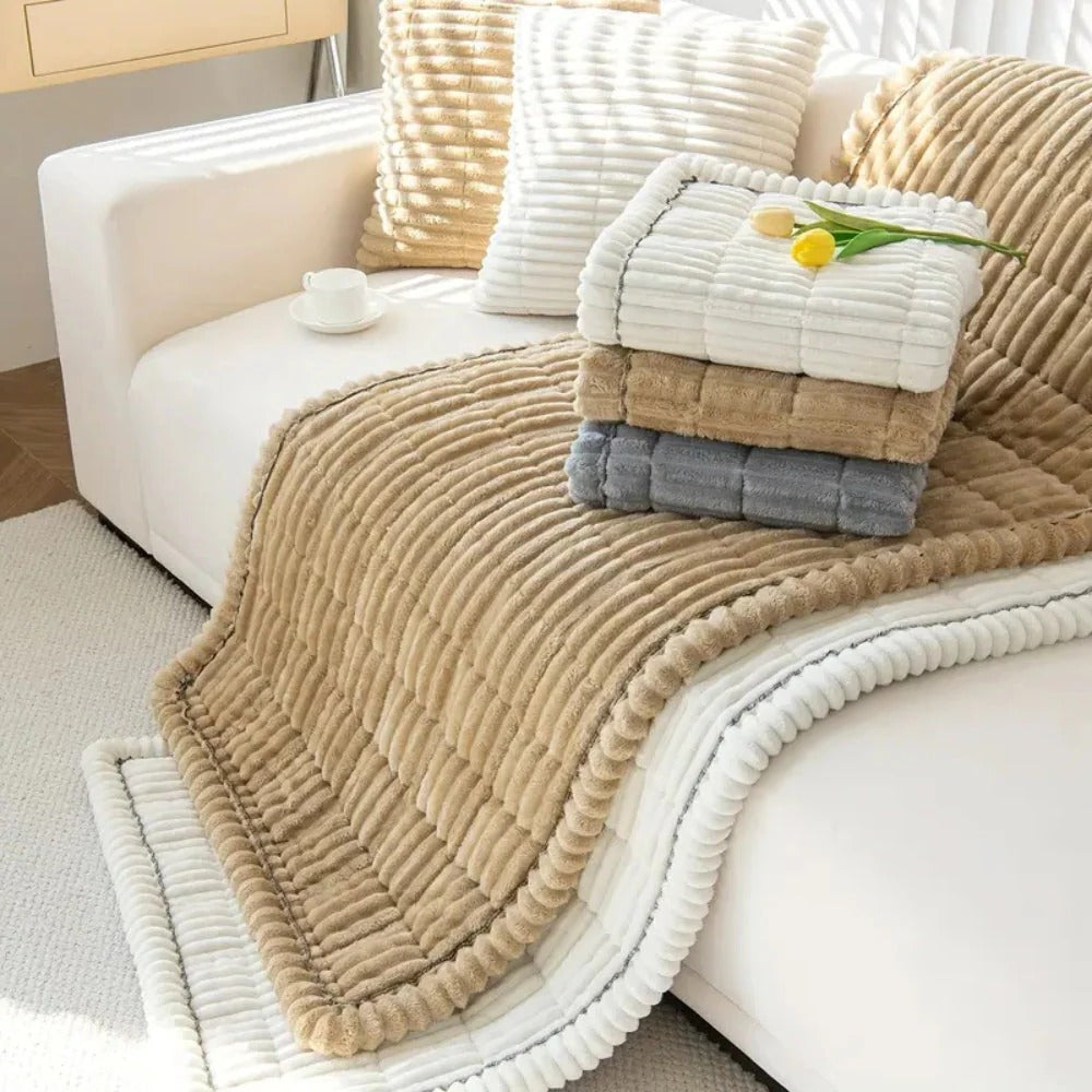 Soft Furniture Protector Cover with Ruffled Trim