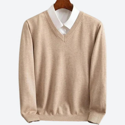 Men's Premium Cashmere Pullover Sweater – Ultra-Soft Knit for Cold Weather Comfort | Classic Crew Neck Style for Everyday Wear