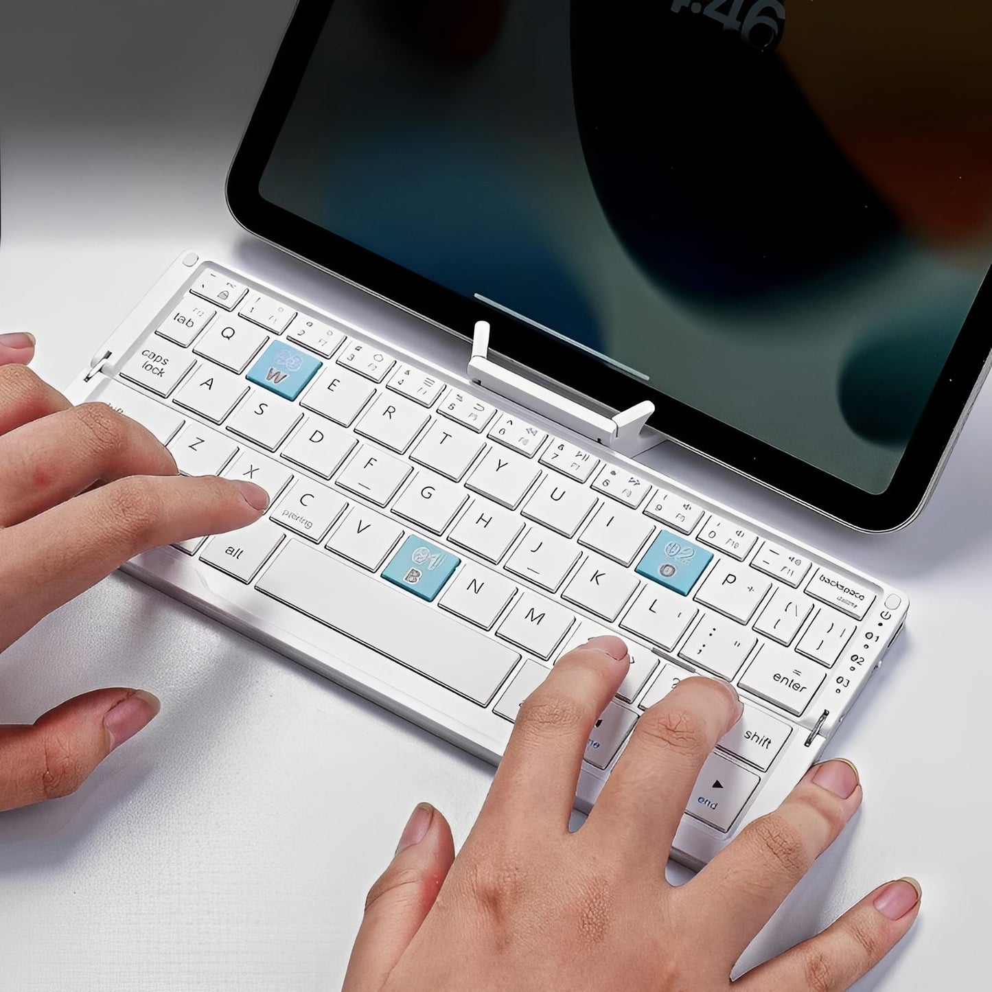 Compact Foldable Bluetooth Keyboard with Stand