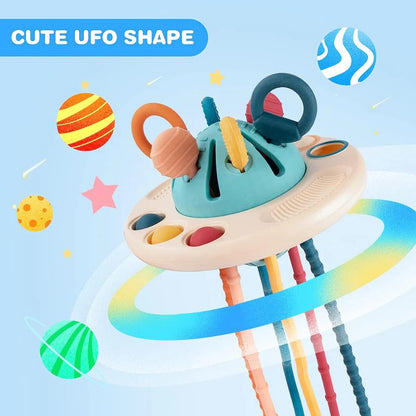 Soft Baby Teething Toy with Pull Cord