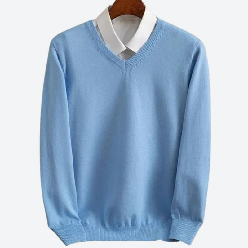 Men's Premium Cashmere Pullover Sweater – Ultra-Soft Knit for Cold Weather Comfort | Classic Crew Neck Style for Everyday Wear