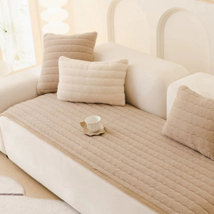 Soft Fuzzy Couch Cover with Extra Cushioning