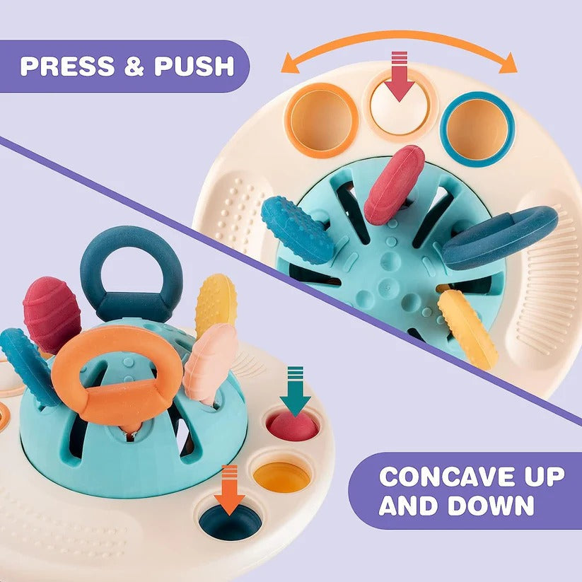 Soft Baby Teething Toy with Pull Cord