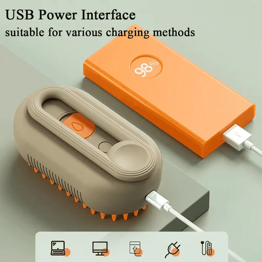 Pet Grooming Kit with Steam and Detangling Tool