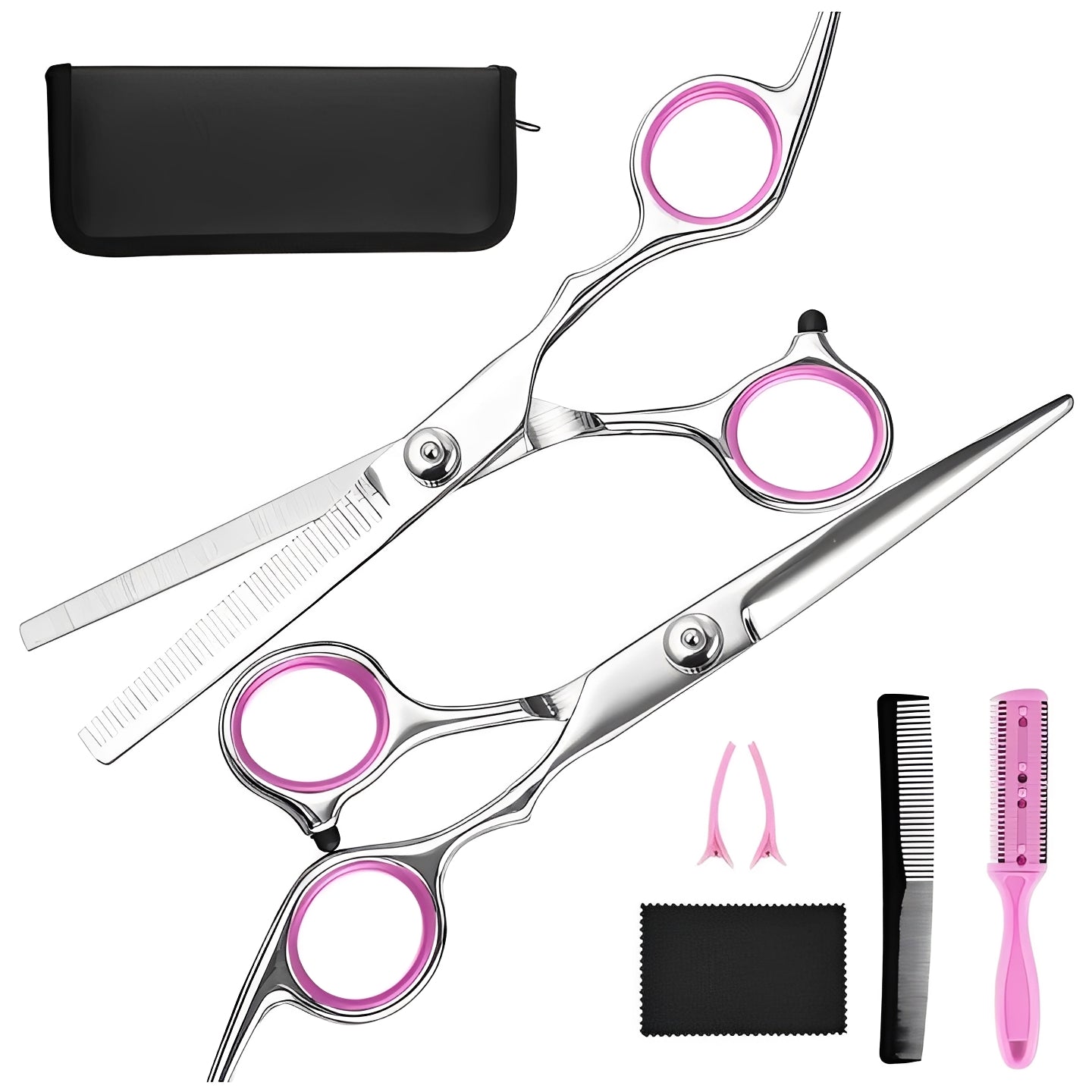 Premium Hair Cutting Kit with Thinning Scissors and Accessories