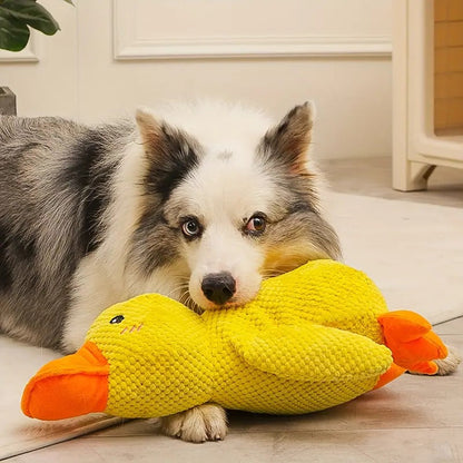 Durable Rubber Duck Dog Toy with Squeaker
