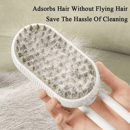 Pet Grooming Kit with Steam and Detangling Tool