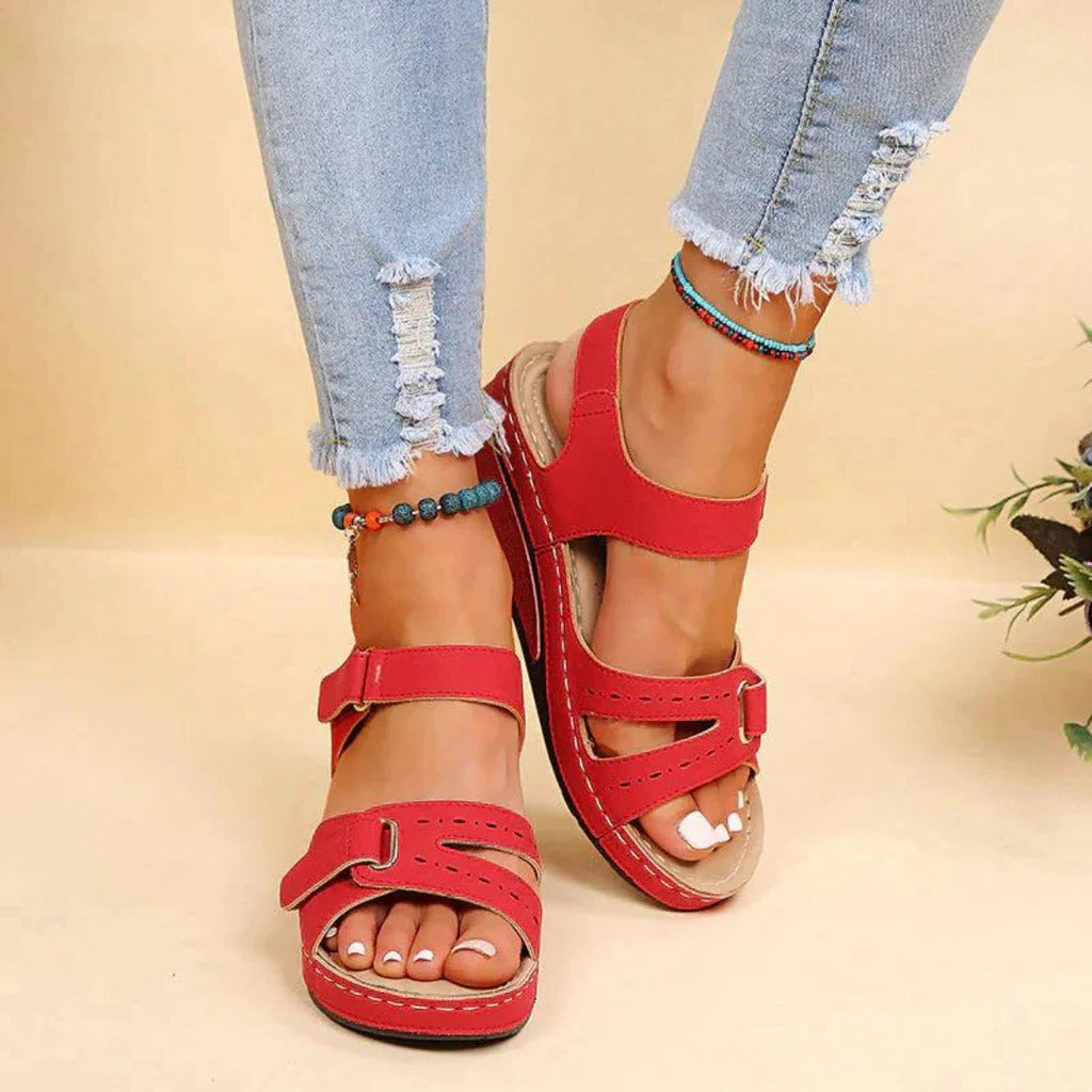 Women's Arch Support Sandals – Cushioned Footbed, Adjustable Straps, All-Day Comfort for Walking, Travel & Everyday Wear