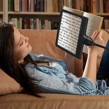 Portable LED Desk Magnifier with Large Viewing Area