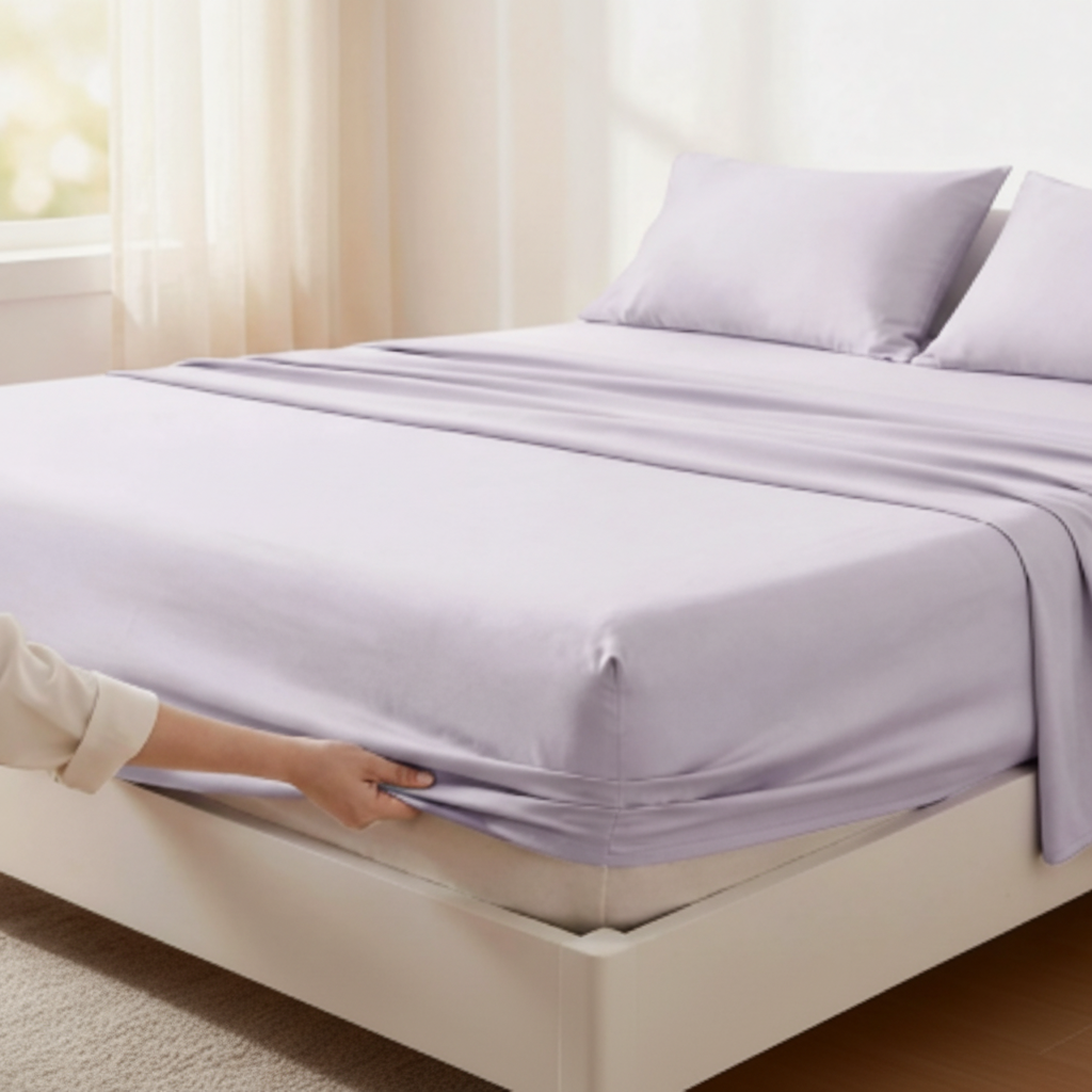 Temperature-Regulating Bamboo Viscose Sheet Set with Stay-Put Deep Pockets – Full, Queen & King Available