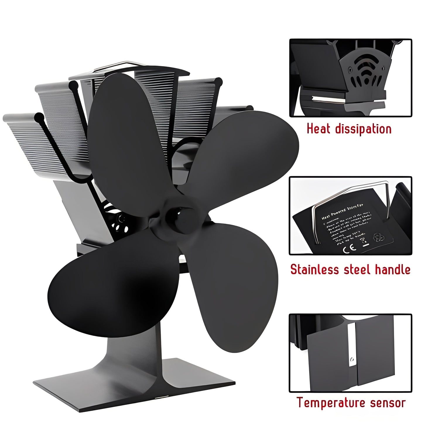 Efficient Heat Powered Fireplace Blower Fan