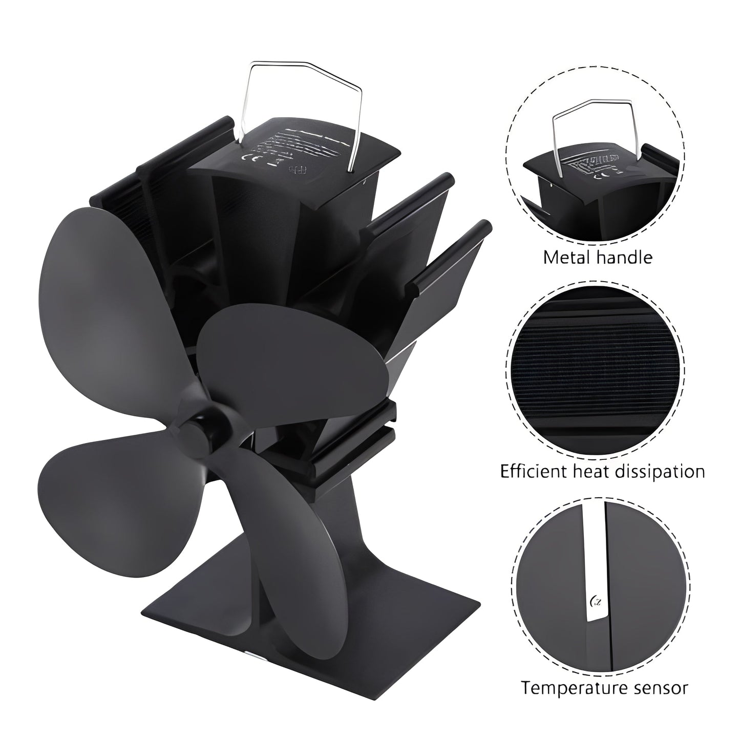 Efficient Heat Powered Fireplace Blower Fan