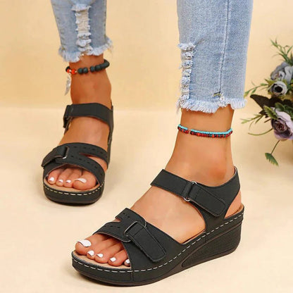 Women's Arch Support Sandals – Cushioned Footbed, Adjustable Straps, All-Day Comfort for Walking, Travel & Everyday Wear