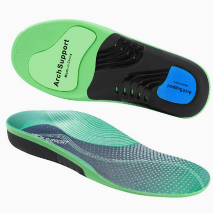 Cushioned Orthotic Inserts with Elevated Midfoot Support for Sneakers and Work Shoes