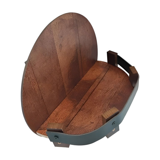 Vintage Whiskey Barrel Wall Shelf - Ortekor