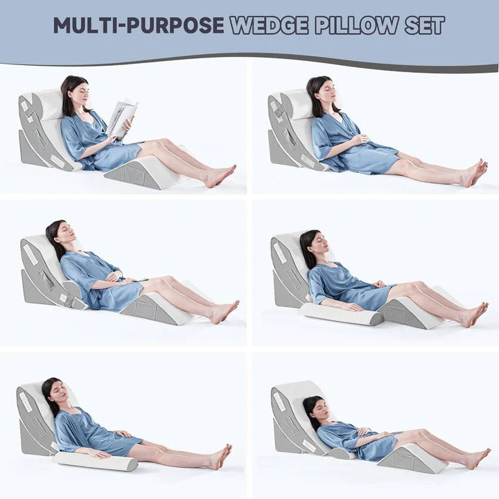 Comfortable 4 Piece Bed Support Pillow Set