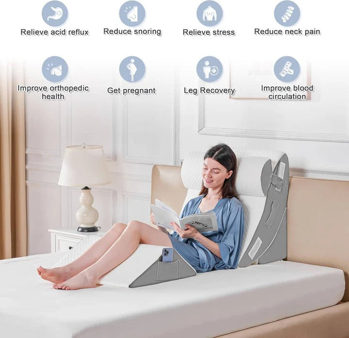 Comfortable 4 Piece Bed Support Pillow Set