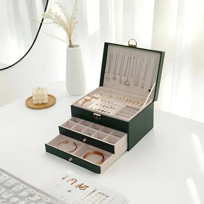 Stackable Jewelry Storage Case with Multiple Compartments