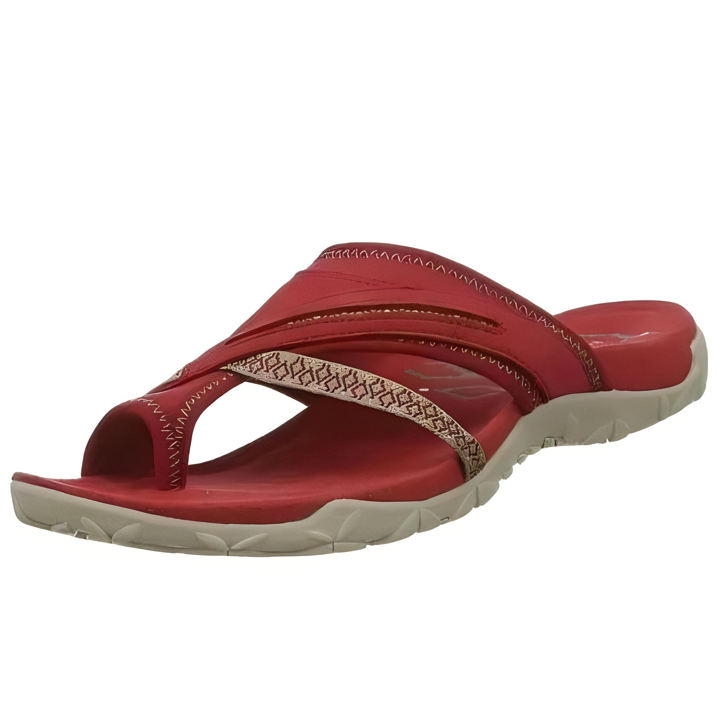 Ladies Comfortable Buckle Sandals with Synthetic Upper