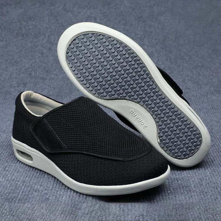 Women's Extra Wide Orthopedic Walking Shoes with Adjustable Velcro Straps for Swollen Feet, Edema, Bunions & Diabetic Foot Care