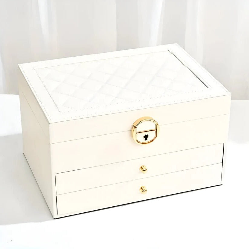 Stackable Jewelry Storage Case with Multiple Compartments