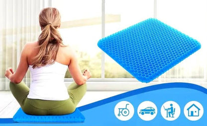 Honeycomb Gel Seat Pad for Coccyx Relief and Spinal Alignment in Office Chair Car Wheelchair