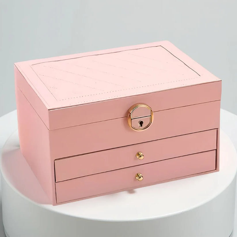 Stackable Jewelry Storage Case with Multiple Compartments