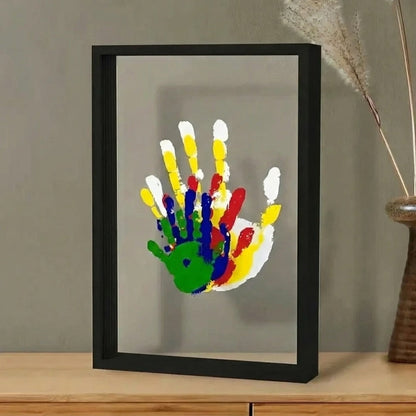 Family Handprint Portrait Kit with Frame – Create Personalized Keepsake Art Together – Easy DIY Memory Craft for Kids & Parents – Complete