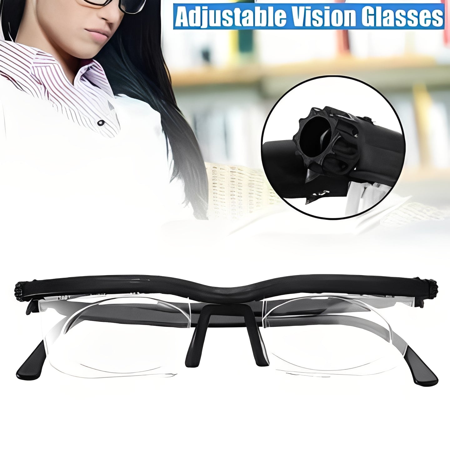 Prescription Free Reading Glasses with Easy Focus Control