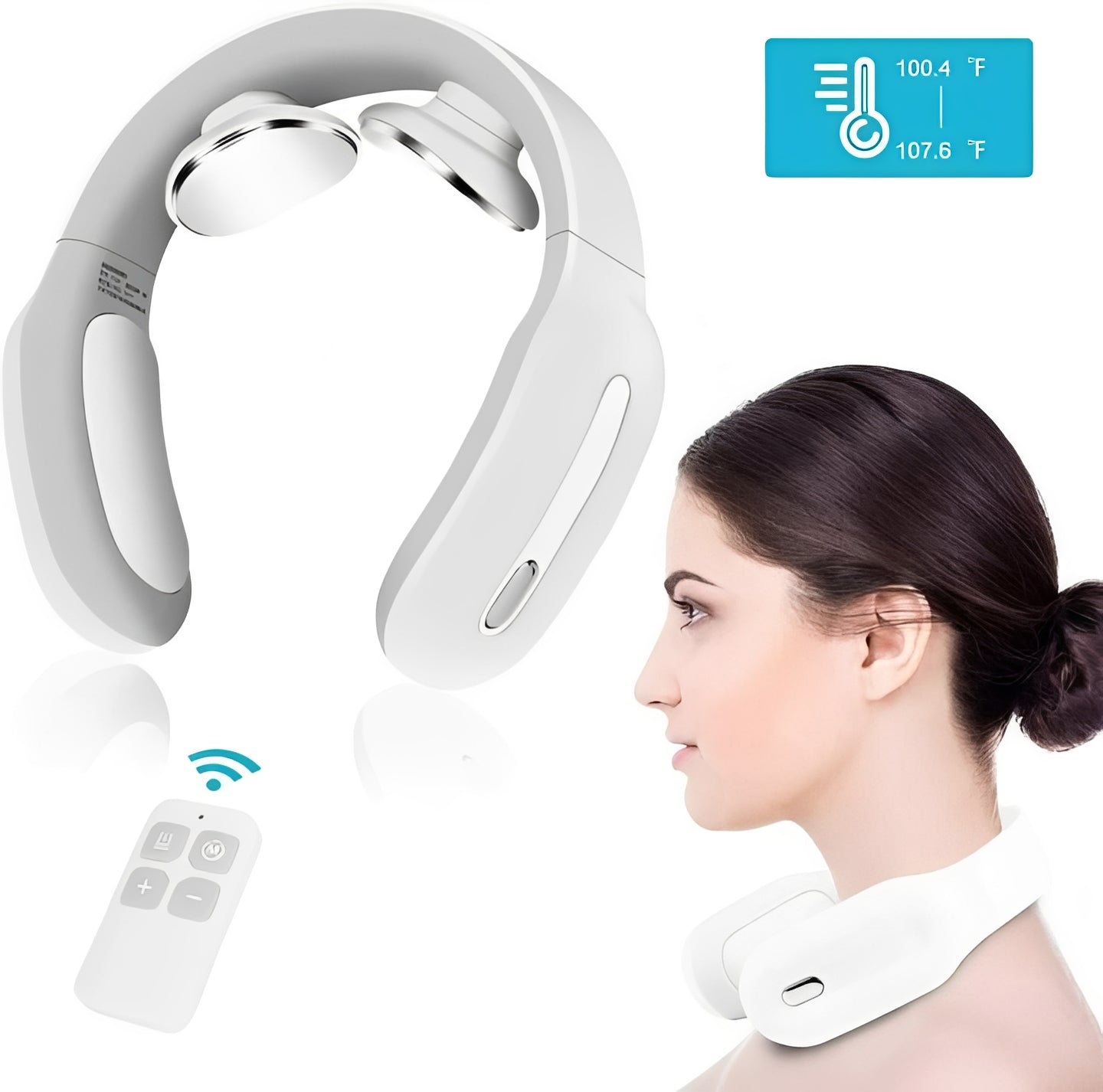 Heated Massage Therapy Collar with Adjustable Speed Settings