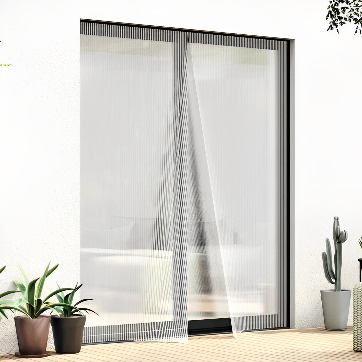 Mesh Magnetic Screen Door for Bug Protection