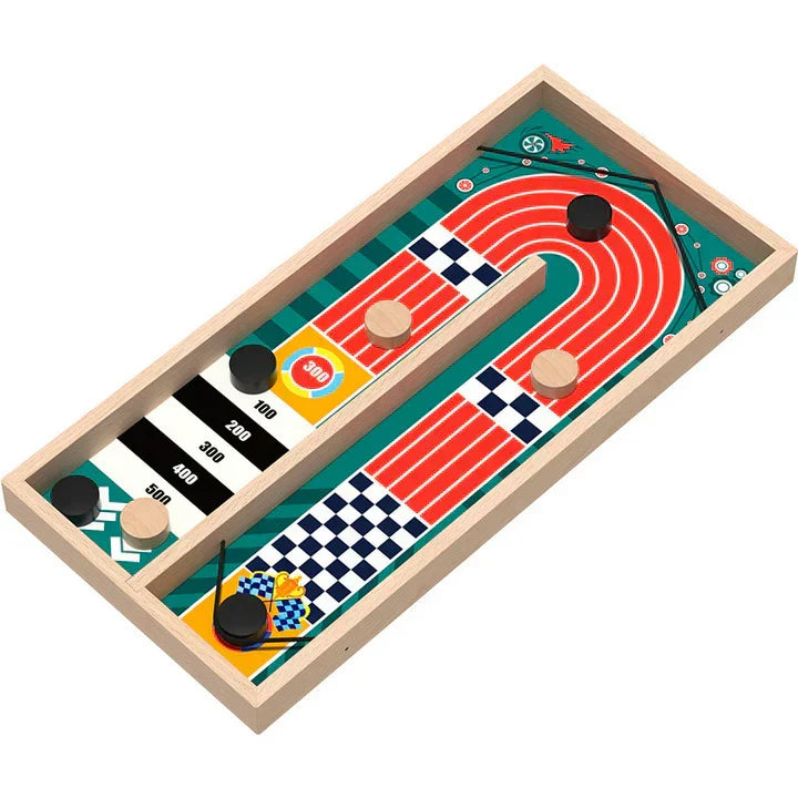 Wooden Tabletop Flick Chip Game for Kids Adults Family Game Night Fun Skill Strategy Party Board Game