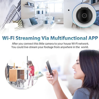 Compact Wireless Camera with Strong Magnet and 1080p Video