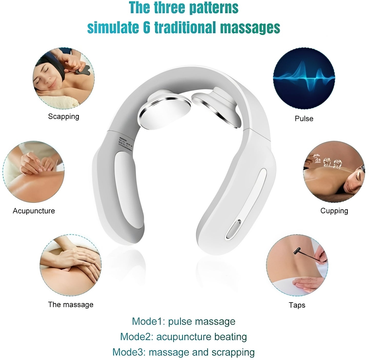Heated Massage Therapy Collar with Adjustable Speed Settings