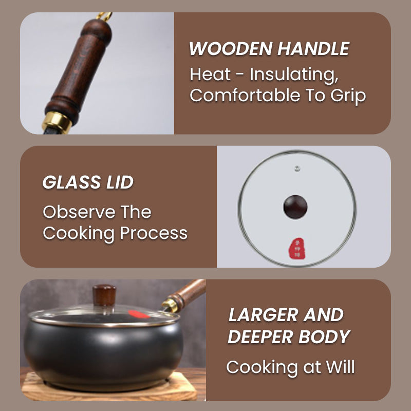 Heavy-Duty Iron Skillet Pan 12 in Diameter for High-Heat Cooking & Searing Asian Dishes on Gas Induction Stovetops
