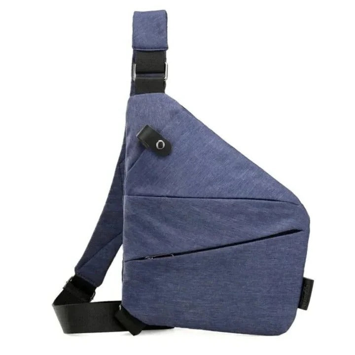 Waterproof Crossbody Sling Bag with Secure Zippers and Adjustable Strap