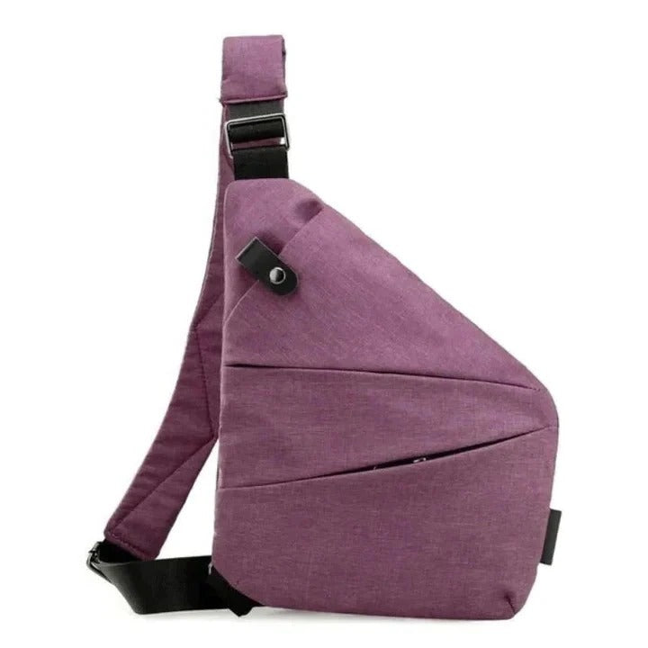 Waterproof Crossbody Sling Bag with Secure Zippers and Adjustable Strap