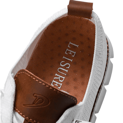 Men's Comfort Sneakers Lightweight Breathable Vegan Leather Everyday Shoes for Work Casual Office Walking