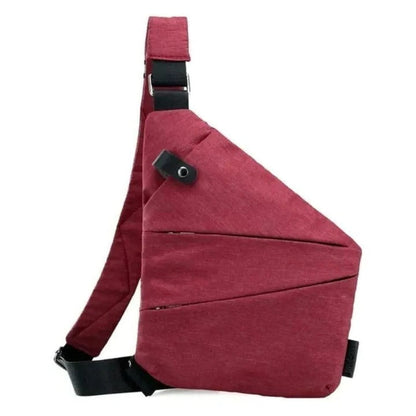 Waterproof Crossbody Sling Bag with Secure Zippers and Adjustable Strap
