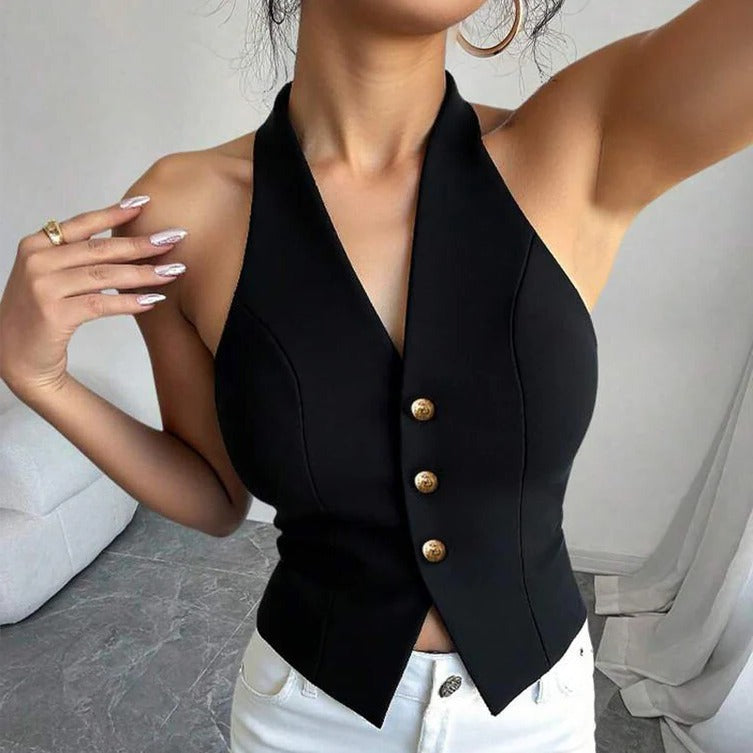 Fashionable Womens Vest Jacket with Fitted Style