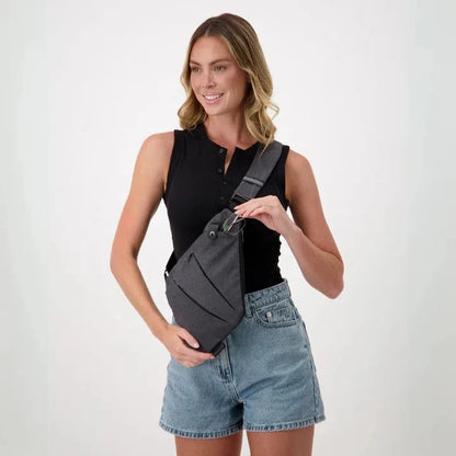 Waterproof Crossbody Sling Bag with Secure Zippers and Adjustable Strap