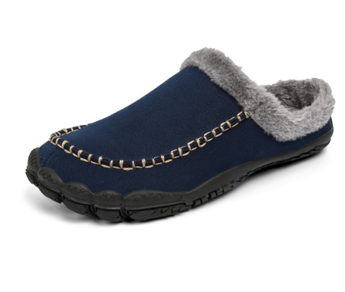 Men's Memory Foam Slippers with Anti-Slip Sole – Plush Lined Indoor House Shoes for Warmth & Comfort