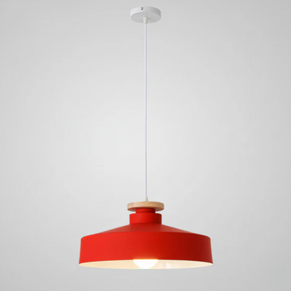 Scandinavian Wood Pendant Light Fixture for Dining Room, Kitchen & Living Room – Minimalist Ceiling Lamp with E27 Socket in Multiple